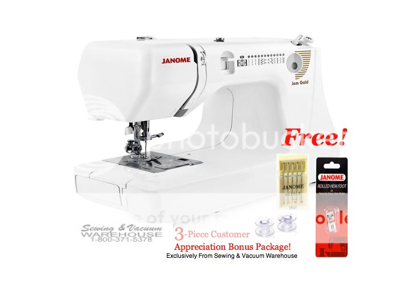 Janome Jem Gold 660 Mechanical Sewing Machine w/FREE! 3-Piece Customer Appreciation Bonus Package at Sears.com