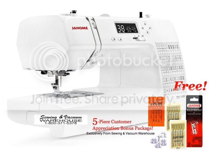 Janome DC1050 Computerized Sewing Machine w/FREE 5-Piece Customer Appreciation Bonus Package at Sears.com
