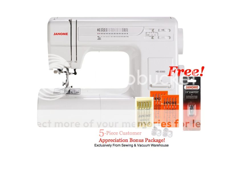 Janome HD3000 Heavy Duty Sewing Machine w/ FREE! 5-Piece Customer Appreciation Package at Sears.com