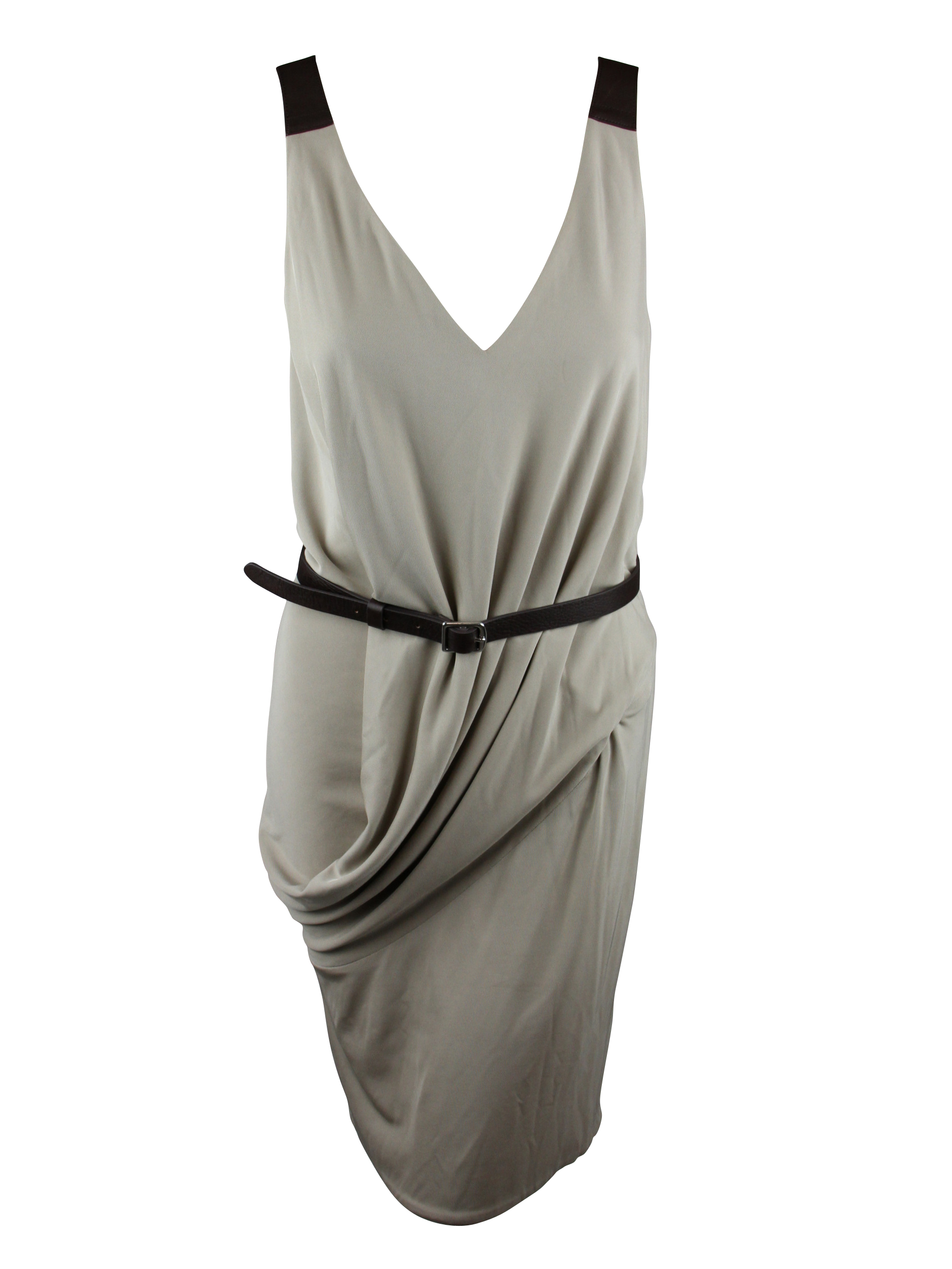 KaufmanFranco Womens Drape Leather Belted Sleeveless Dress at Sears.com