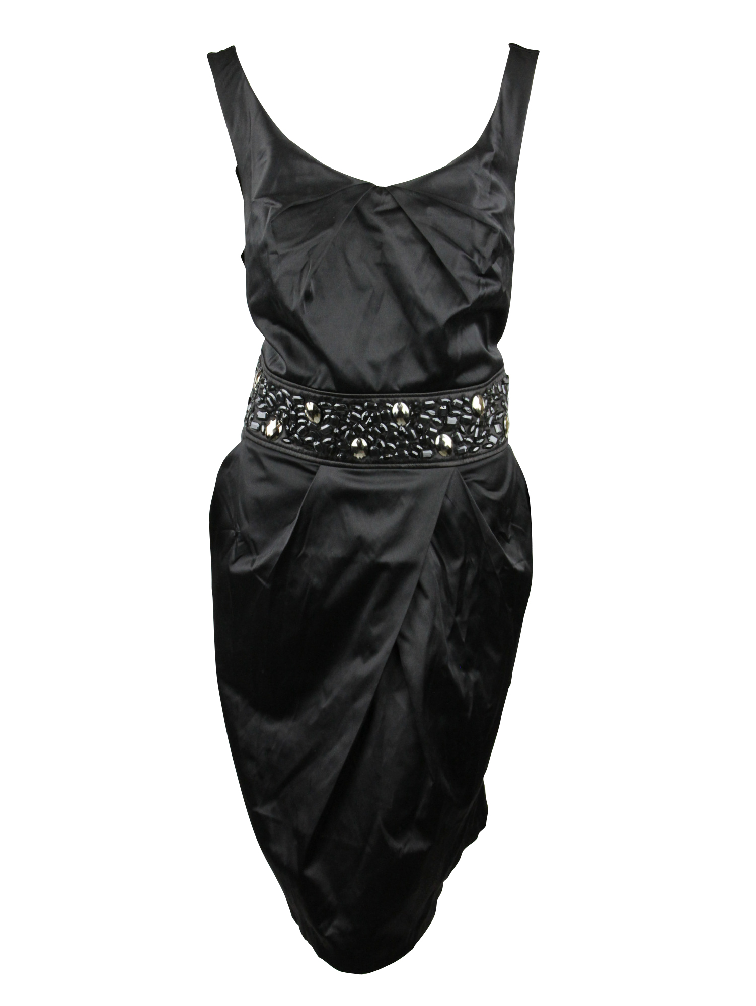 Trixxi Womens Plus Satin Sleeveless Beaded Waist Cocktail Dress at Sears.com