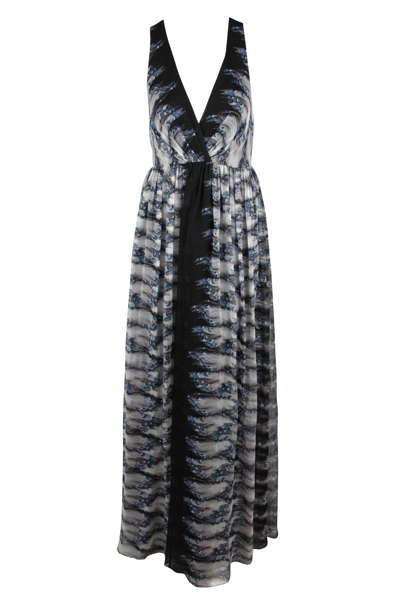 Tibi Womens Printed V Neck Sleeveless Maxi Dress at Sears.com