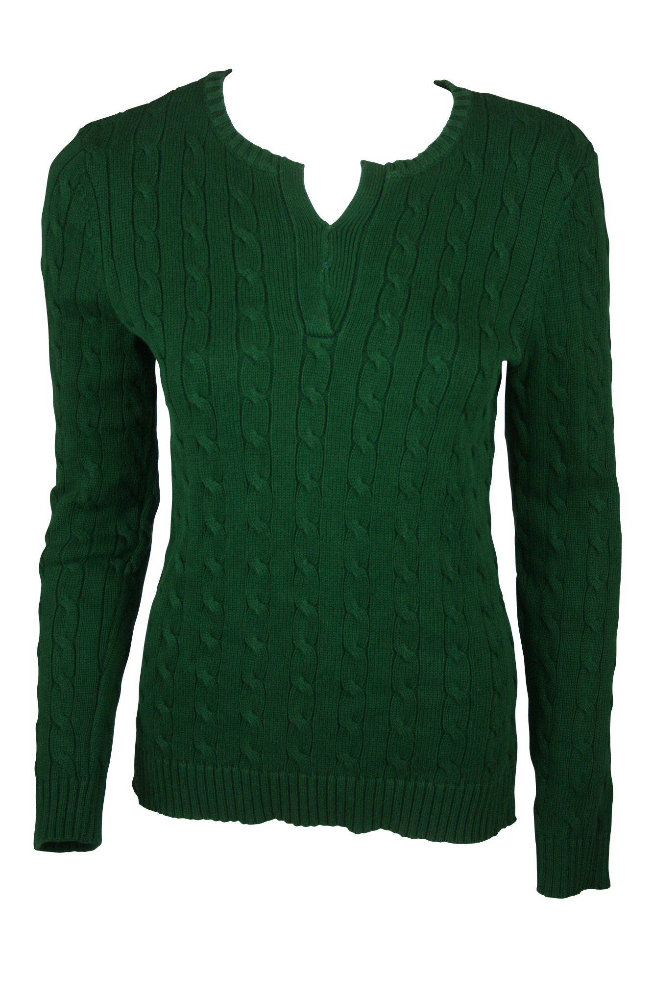 LAUREN Ralph Lauren Womens Cable Knit Split Neck Sweater at Sears.com