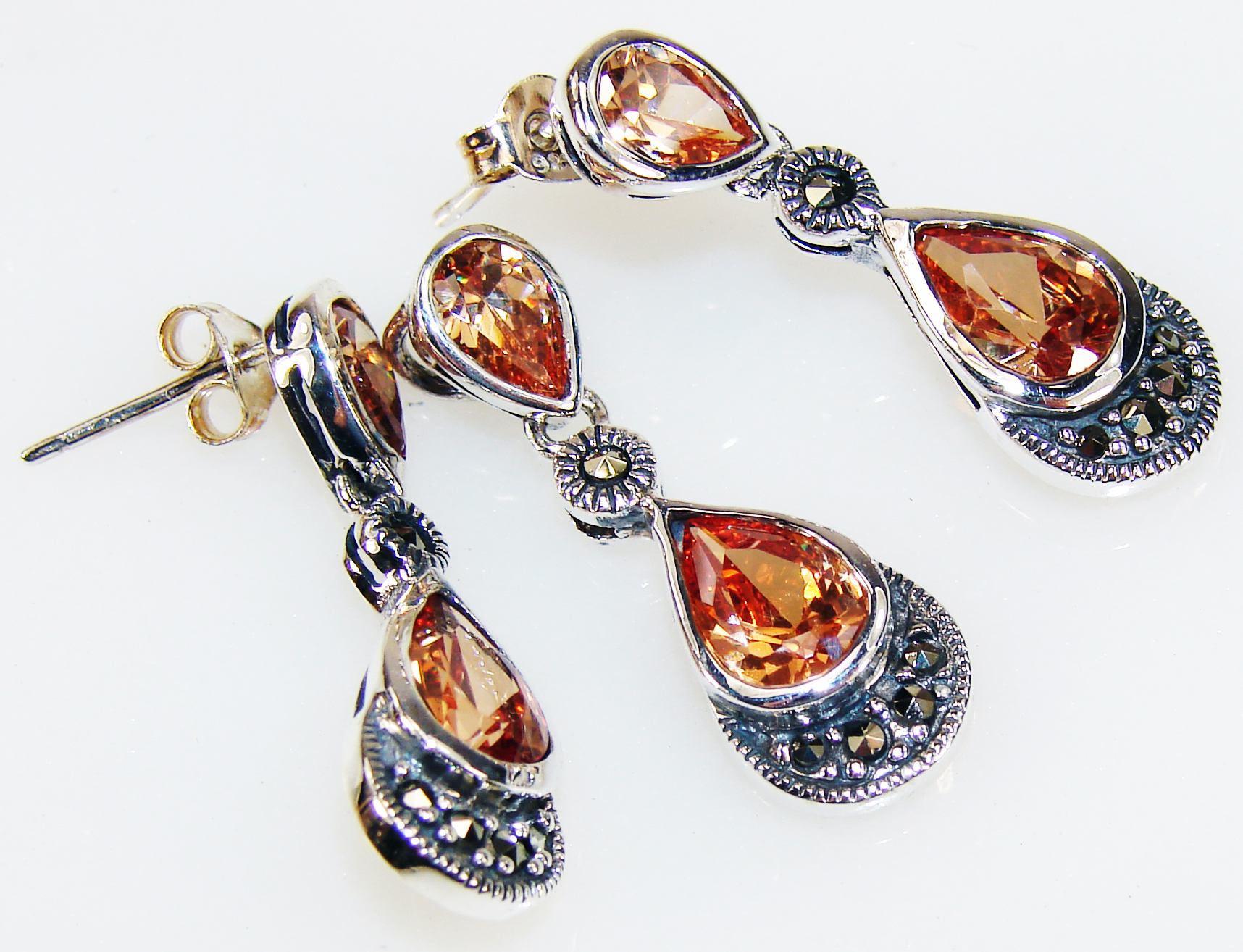 Silver Jewelry Bay  Unique Handmade  Marvelous Magic Honey Topaz 925 Sterling Silver Earrings Set at Sears.com