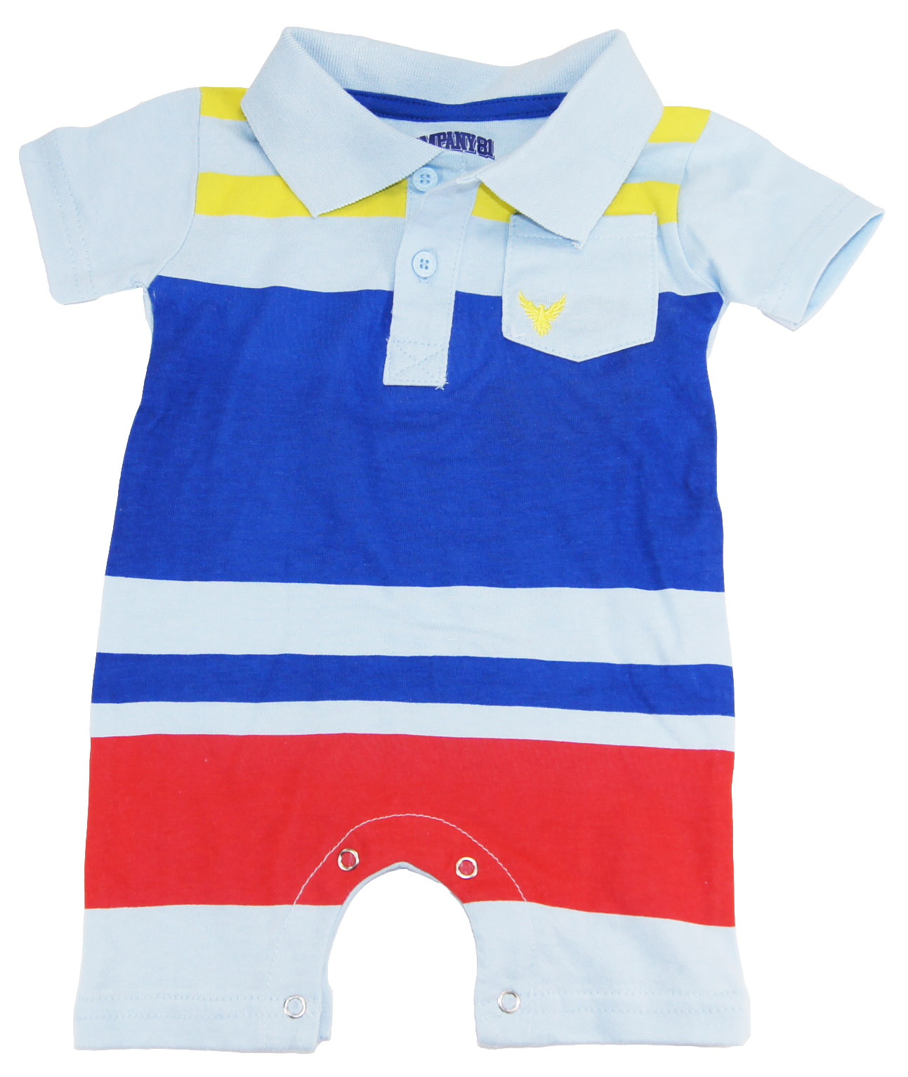 Company 81 Compny 81 Baby-Boys Infant Blue Stripes Polo Rompers Creepers Company 81 Compny 81 Baby-Boys Infant Blue Stripes Polo Rompers Creepers