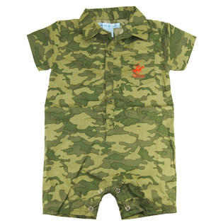 Beverly Hills Polo Club Beverly Hills Baby-Boys Infant Olive Military Camo Print Romper Bodysuit Beverly Hills Polo Club Beverly Hills Baby-Boys Infant Olive Military Camo Print Romper Bodysuit