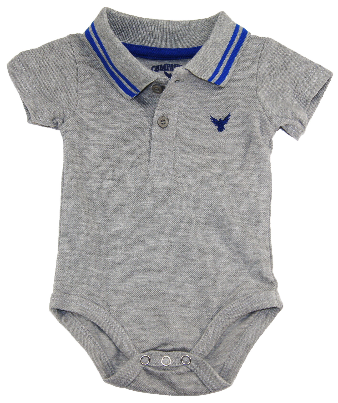 Company 81 Baby-Boys Infant Gray Solid Polo Bodysuit Creeper Company 81 Baby-Boys Infant Gray Solid Polo Bodysuit Creeper