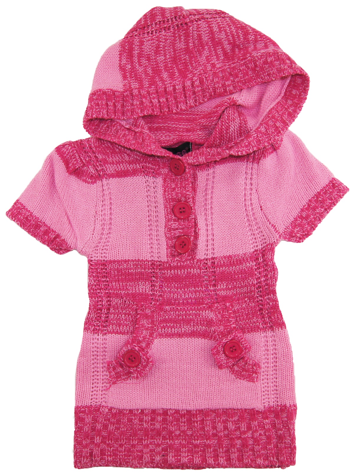 Doll House Girls Dollhouse Toddler Girls Pink Plaid Belted Tweed Pea