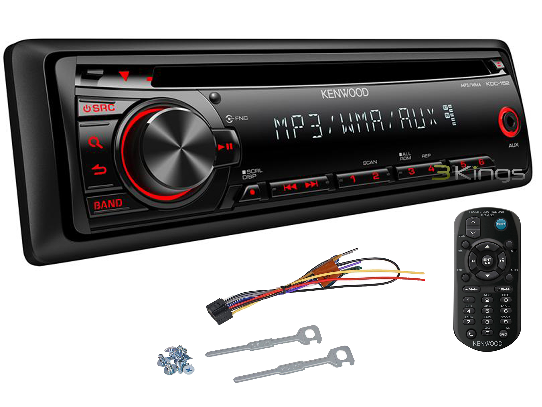Kenwood NEW 2012 KENWOOD KDC-152 CAR RADIO CAR CD STEREO FRONT AUX KDC152 REPLACE KDC148 at Sears.com