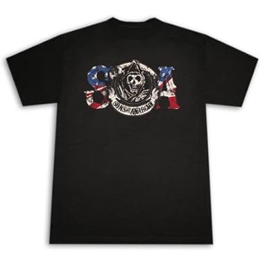 Sons Of Anarchy SOA American Flag Reaper Black Graphic Tee Shirt at Sears.com