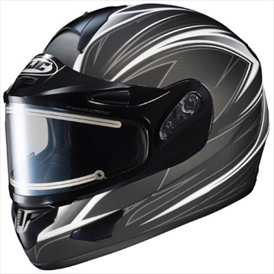 HJC CL-16 Razz Snow Helmet Black Silver Electric Shield Medium at Sears.com