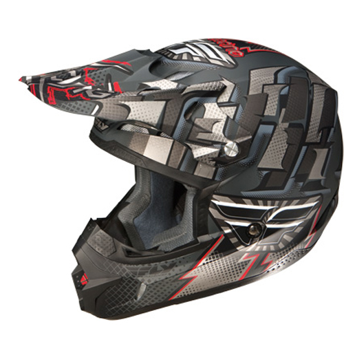 Fly Racing Kinetic Dash Motocross Helmet Matte Black Silver Size X-Large at Sears.com