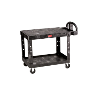Rubbermaid Utility 2 Flat-shelf Cart 500 Lb Struct Foam Bla