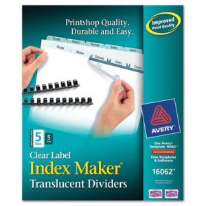Avery Index Maker Clear Dividers at Sears.com