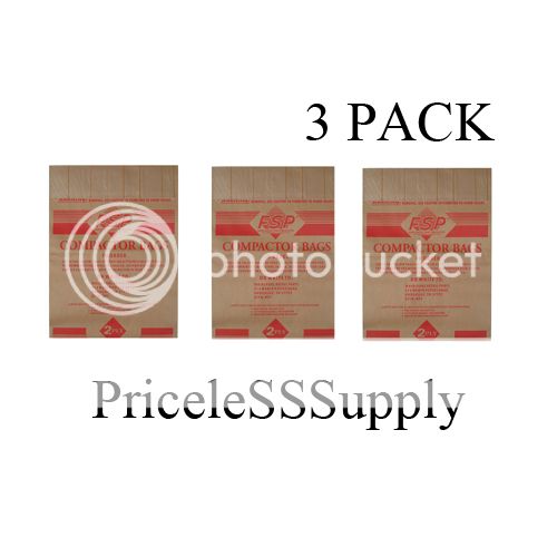 Whirlpool 3 Pack Whirlpool 882652 15 inch Paper Compactor Bags 144 bags at Sears.com