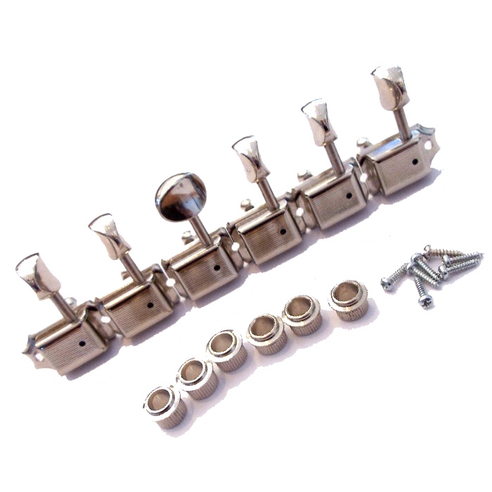 Fender Genuine Fender Stratocaster/Telecaster Vintage Style Lefty Guitar Tuners Nickel Fender Genuine Fender Stratocaster/Telecaster Vintage Style Lefty Guitar Tuners Nickel