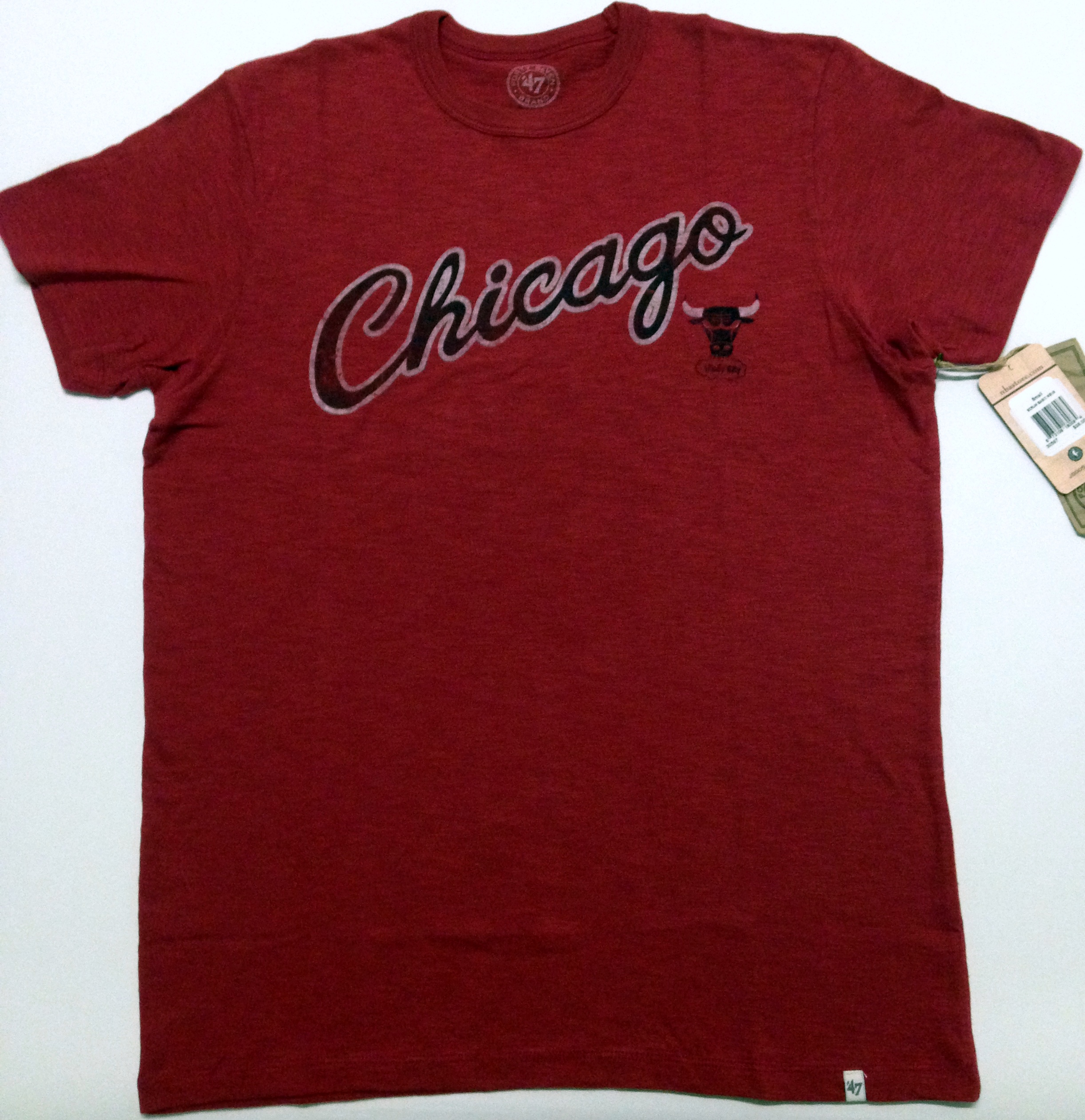 Chicago Bulls  Red Scrum Vintage Style Basic T-Shirt (M)