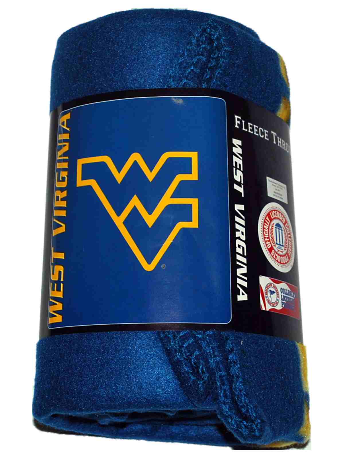 West Virginia Mountaineers Logo Northwest Co. Navy Fleece Throw Blanket 50"x60"