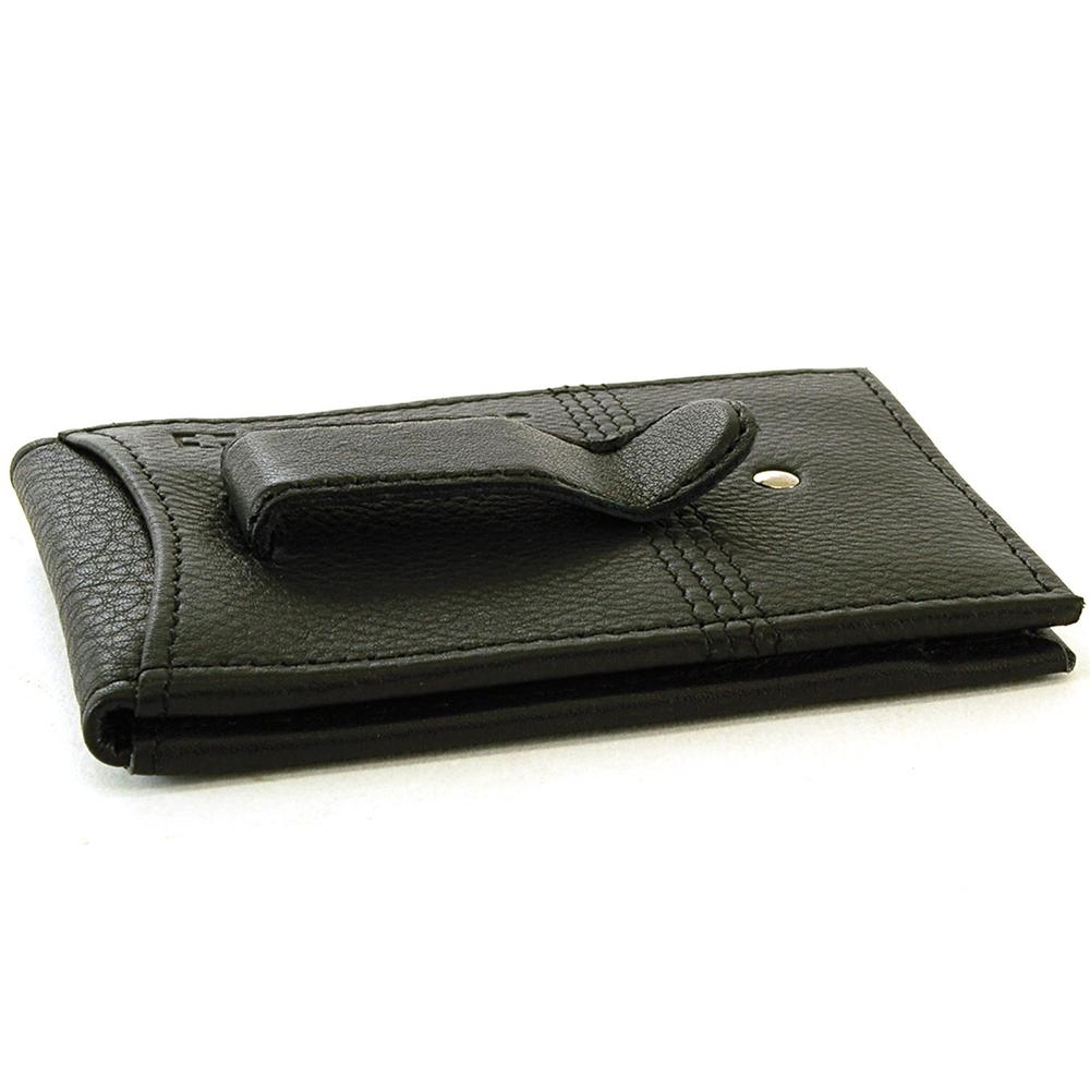 Alpine Swiss Leather Twofold Front Pocket Wallet Money Clip ID Window Flip Fold