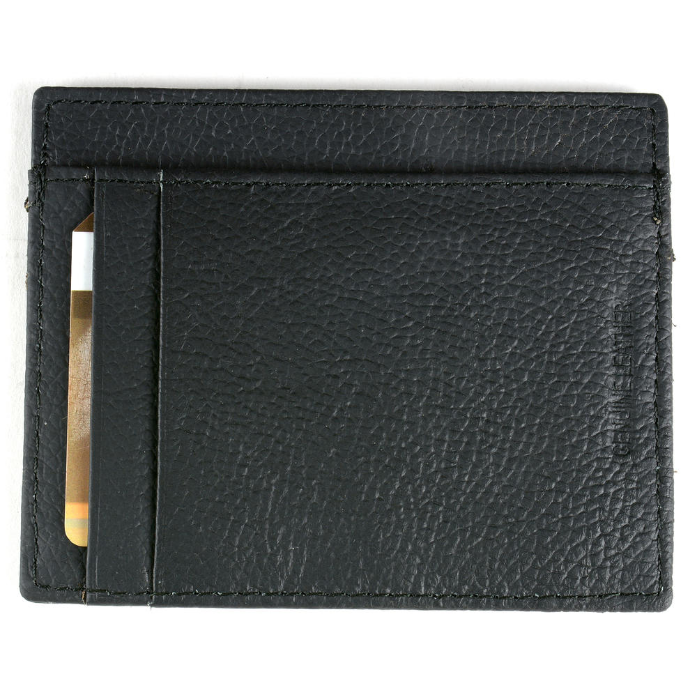 Mens Leather Minimalist Wallet Card Case Thin Slim Organizer Front Pocket Wallet