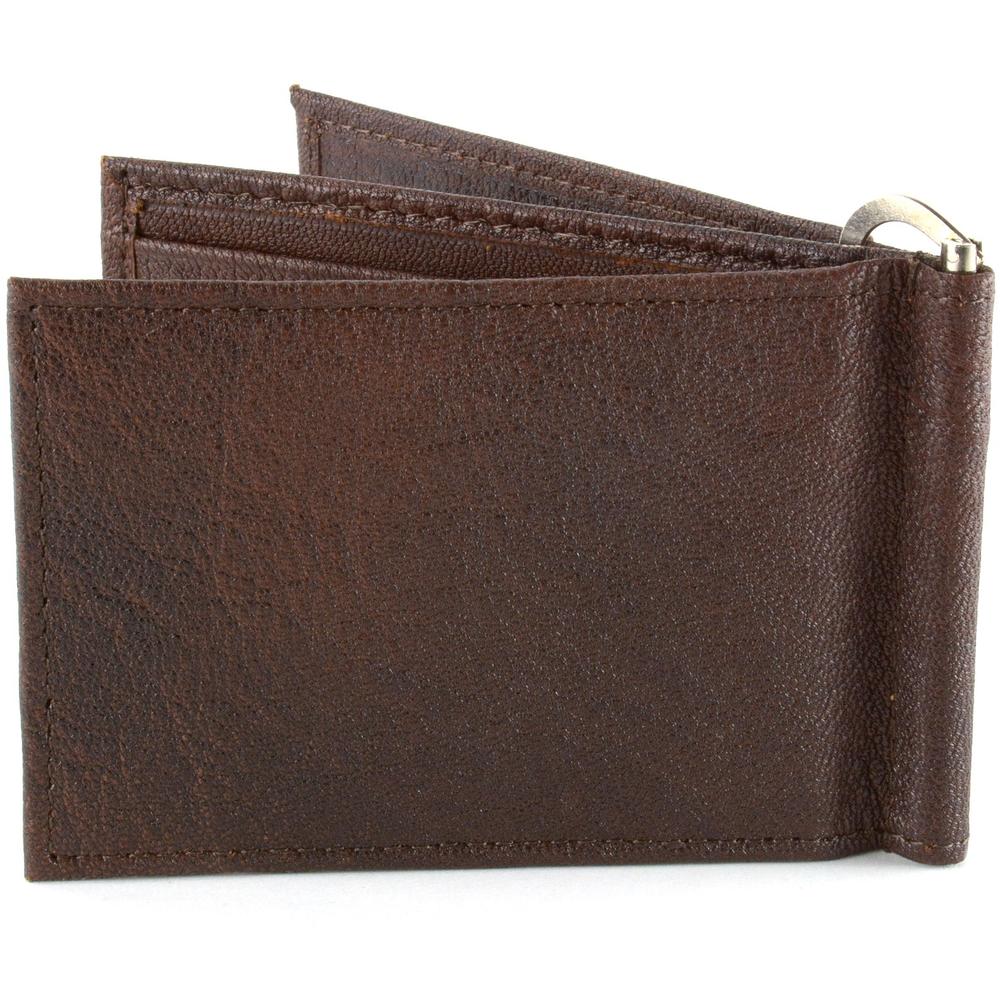 Alpine Swiss Men's Deluxe Money Clip Spring Loaded Leather Front Pocket Wallet