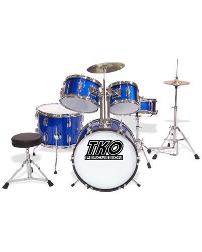 TKO 5 Piece Child Drum Set Pro Wood Shell Kids Kit Blue at Sears.com