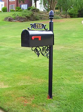 Addresses of Distinction The Windsor Aluminum Mailbox and Post System, Black at Sears.com