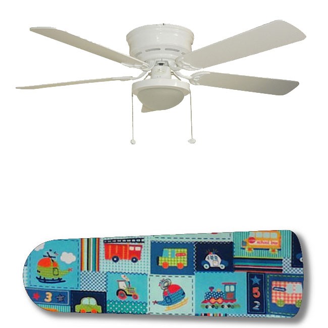 Silver Springs Boats Buses Trucks Planes Trains 52" Ceiling Fan with Lamp at Sears.com