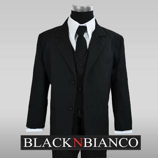Black N Bianco Boys Suits in Black Dresswear Set Small - 20 Black N Bianco Boys Suits in Black Dresswear Set Small - 20