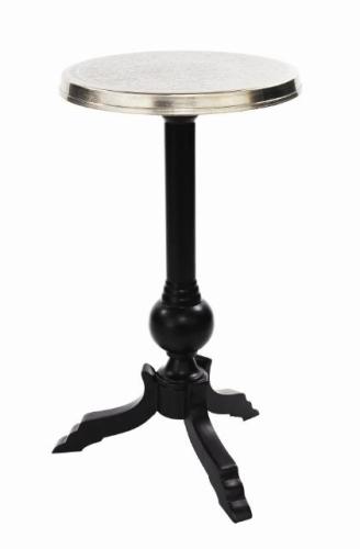 Achla Plant Stand Pedestal Table - Nickel & Black Achla Plant Stand Pedestal Table - Nickel & Black