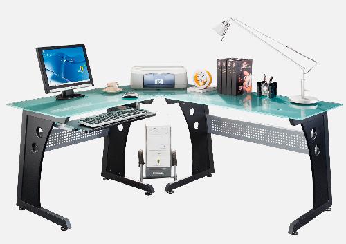 RTA Products New Graphite & Frosted Glass Home Office Computer Desk at Sears.com