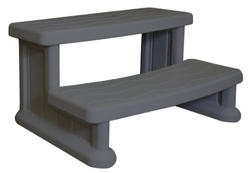 Splashnet Express Dark Grey Spa & Hottub Side Step - 16 Tall Resin Entry Steps
