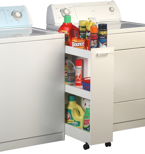 Venture Horizon 32"  Pull Out Laundry Caddy w/ 3 Tiered Raised Shelving - White at Sears.com