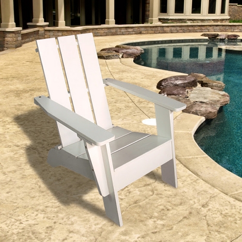 Vifah 3 Slatted Outdoor Patio & Garden Bradley Adirondack White Beach Chair at Sears.com
