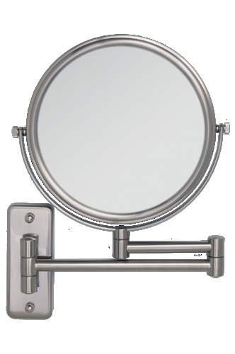 Zadro 5x Round Dual Sided Adjustable Satin Nickel Wall Makeup Mirror Zadro 5x Round Dual Sided Adjustable Satin Nickel Wall Makeup Mirror