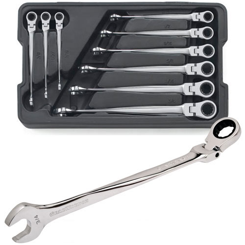 GearWrench 9 Piece SAE Flexible Combination Ratcheting X Beam Wrench Set 85298 at Sears.com