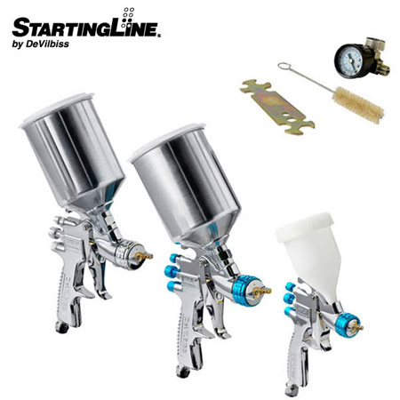 Devilbiss Auto SPRAY PAINT 3 HVLP Gravitiy Feed GUN Kit at Sears.com