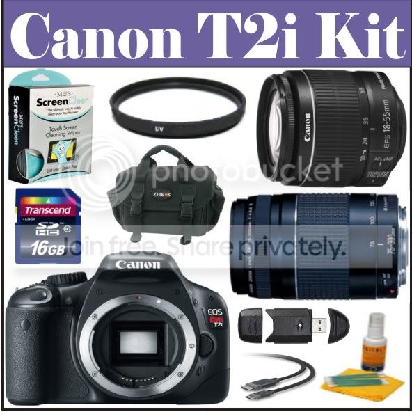 Canon&nbsp; EOS Rebel T2i 18 MP CMOS APS-C Digital SLR Camera with EF-S