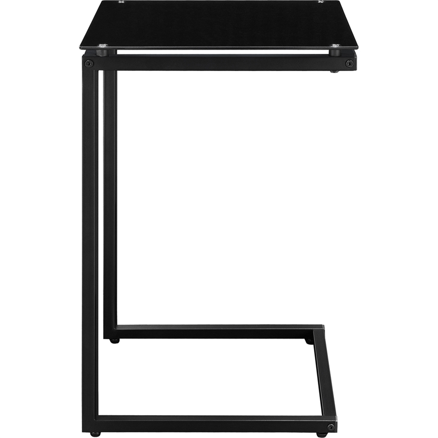 Altra Furniture Glass Top C Table, Black - 5172396