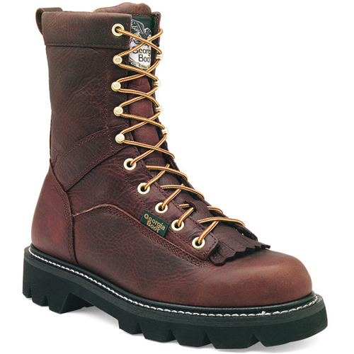 GEORGIA G8044 8" Low Heel Boots Work Shoes Brown Men SZ Wide at Sears.com