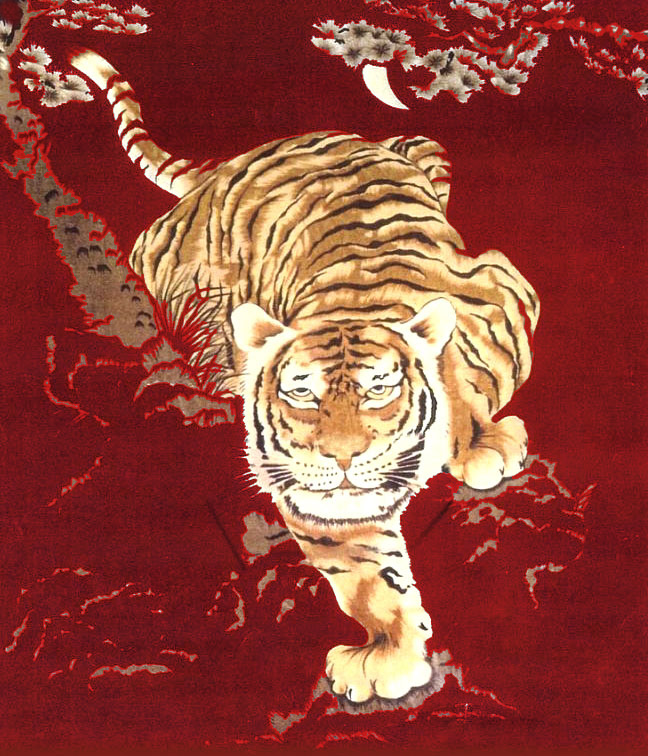 Ann's Trading Co. Inc. Crouching Mountain Tiger Soft Blanket Full/Queen Size Burgundy at Sears.com