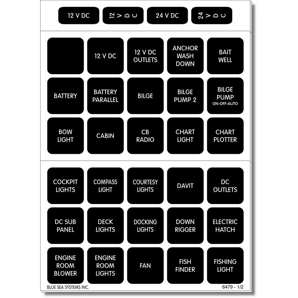 Blue Sea Systems Blue Sea 4216 Square Format Label Set - 60 at Sears.com