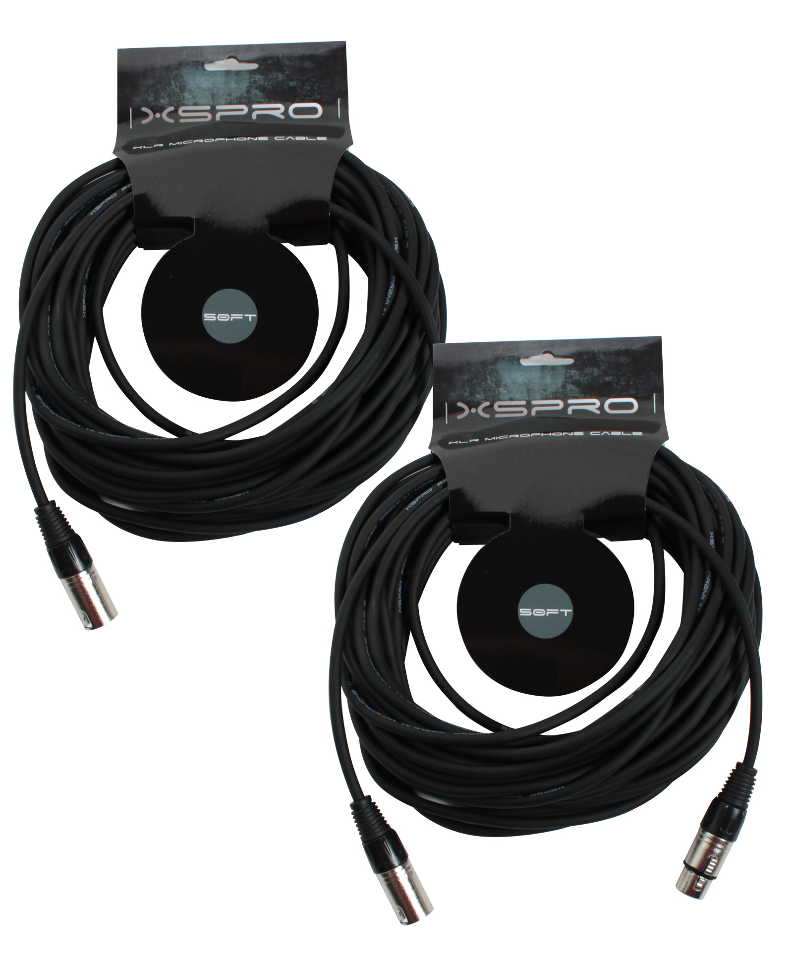 XSPRO XSM-50 2 Pack 50' Ft Foot Shielded Audio XLR Mic Microphone Cable XSPRO XSM-50 2 Pack 50' Ft Foot Shielded Audio XLR Mic Microphone Cable