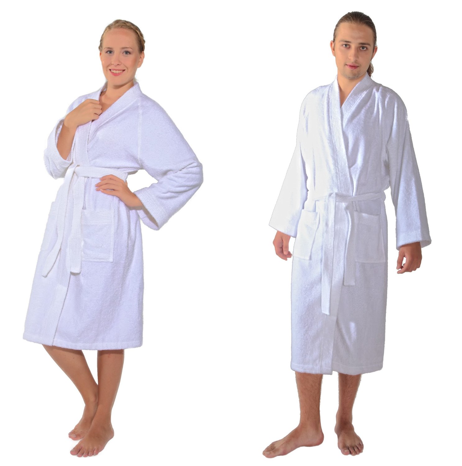 ARUS Womens and Mens Turkish Cotton Short Kimono Bathrobe at Sears.com