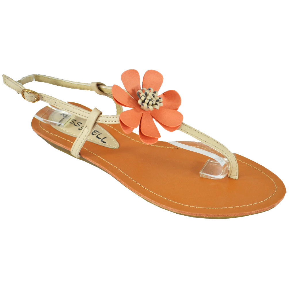 Kiss & Tell Women's Shari -23 Beige Flat Sandals Kiss & Tell Women's Shari -23 Beige Flat Sandals