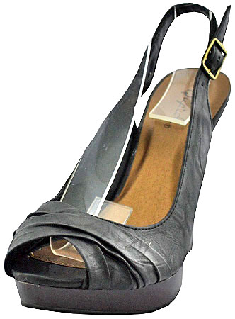 Qupid Women's Estee-39 Black Wedge Sandals Qupid Women's Estee-39 Black Wedge Sandals