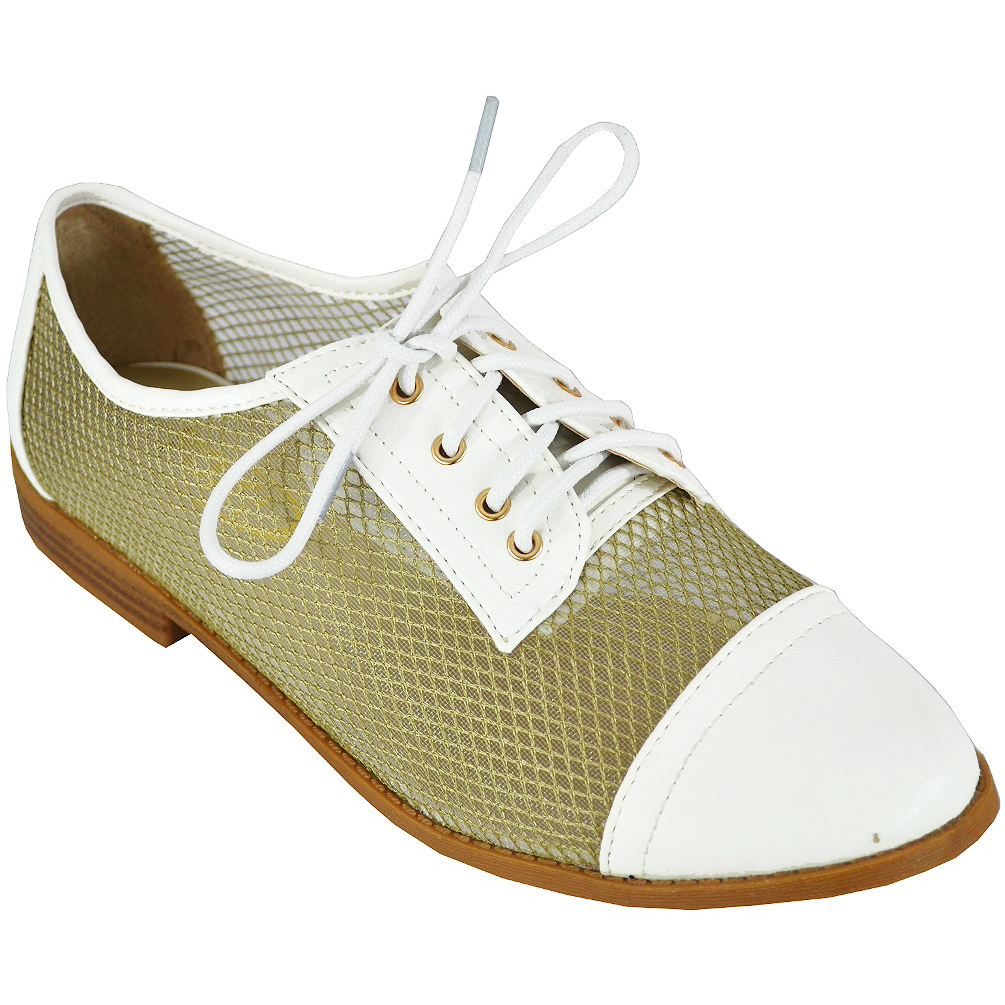 Yoki Women's Aliya-14 White Lace Up Casuals Yoki Women's Aliya-14 White Lace Up Casuals