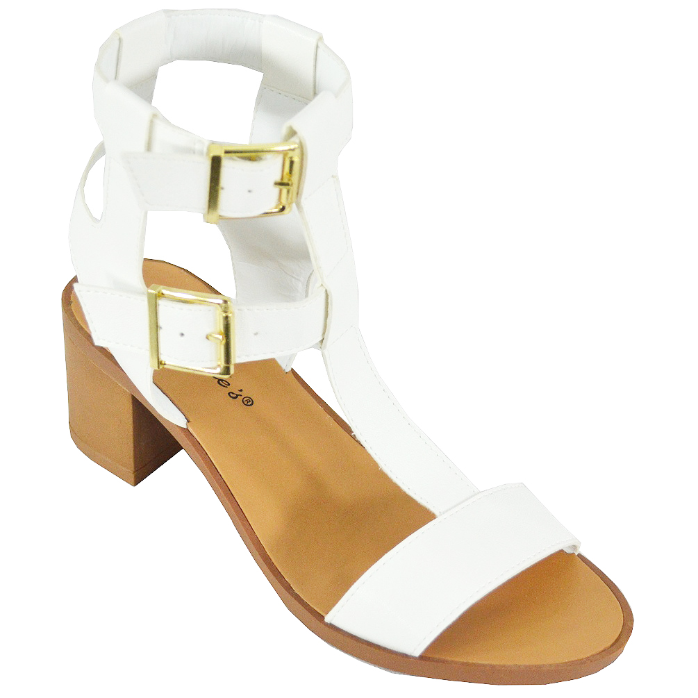 Breckelle Women's Robin-21 White Open Toe Cut Out T-Strap Sandal Breckelle Women's Robin-21 White Open Toe Cut Out T-Strap Sandal