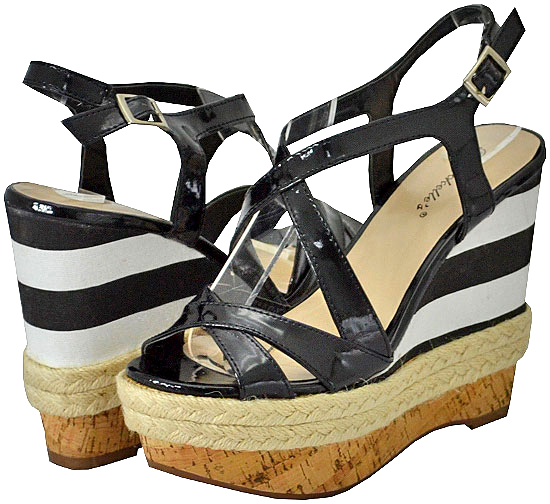 Breckelle's Women's Tonia-11 Black Wedge Sandals Breckelle's Women's Tonia-11 Black Wedge Sandals