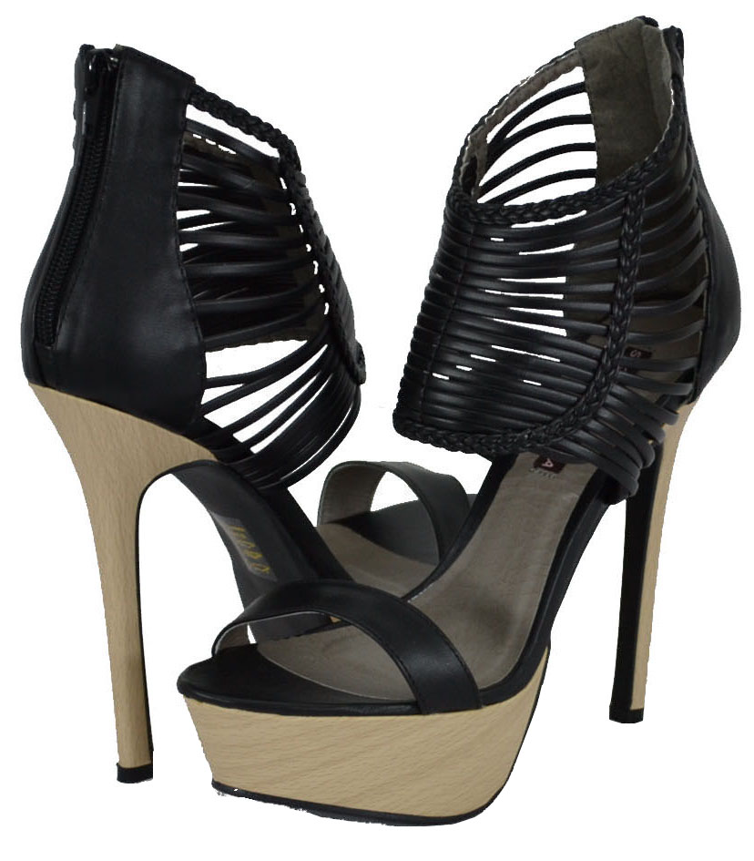 Shoe Republic LA Women's Julius Black Platform Sandals Shoe Republic LA Women's Julius Black Platform Sandals
